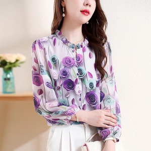 Áo sơ mi nữ ngắn tay mùa xuân hè, kiểu dáng thường ngày, cổ trụ, cài nút, họa tiết kẻ ca rô - Product Image 3