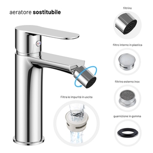 ก๊อกน้ำโถปัสสาวะโยกเดี่ยวรุ่น Pop Series โครเมียมขัดเงาพร้อมชุดของเสีย1ชิ้น - Product Image 2