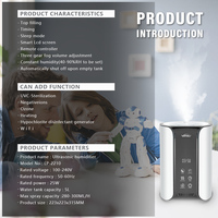 VANSU Humidificateurs à ultrasons multifonctions Smart Tuya WIFI Control Warm Cool Mist 5L avec diffuseur d'arômes
