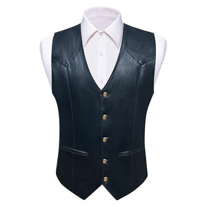 Men Real Leather Suit <b>Vest</b> Casual Western <b>Cowboy</b> <b>Vest</b> V Neck Lightweight Waistcoat Top Quality Custom Made 2025 New Style <b>Vests</b> - Product Image 2