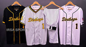 Ensemble de maillot de baseball et de pantalon à col en V personnalisé, respirant, imprimé par sublimation, de haute qualité, unisexe, avec un poids de tissu de 120 g - Product Image 2