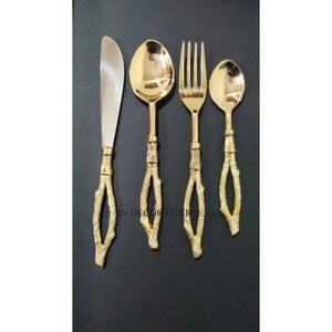 Lujosa calidad Metal totalmente de alto grado chapado en oro único diseñador de lujo cubiertos accesorios para el hogar y la cocina del Hotel - Product Image 3