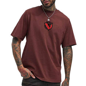 Pro Club Manufacturer Graphic Heavyweight 100% Cotton Hip Hop Screen <b>Print</b> T-Shirt Men Custom Logo Regular Fit Solid Design - Product Image 1