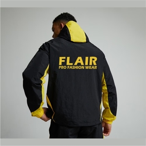 Veste coupe-vent imperméable et respirante avec capuche pliable pour homme, fermeture éclair - Product Image 3