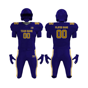 Su propio uniforme de fútbol americano Nuevo diseño Uniforme de fútbol americano Servicio OEM Conjunto de uniforme de fútbol para hombres - Product Image 4