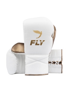 Guantes de Boxeo Profesionales de Piel Blancos y Dorados Hechos a Medida, Modelo 2026, para Entrenamiento y Sparring, CP-BG-82 - Product Image 1
