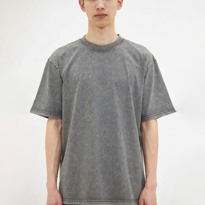 Washed Acid Effect T <b>Shirt</b> Soft Cotton Casual Streetwear Tee Comfortable Trendy Outfit for Everyday Use - Product Image 1