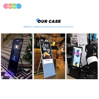 Póster Digital Portátil Android con Reproductor de Medios Quiosco Táctil Pantalla Publicitaria Móvil Para Interiores Cartelera de Tienda Minorista Señalización Digital
