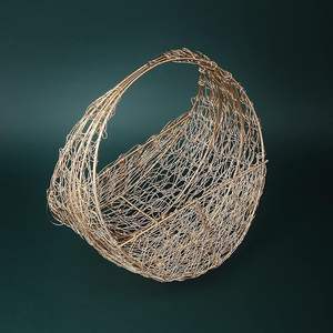 Panier de fruits en métal de forme carrée de conception standard panier de cadeaux de couleur or fait à la main pour panier de cadeau de mariage - Product Image 1