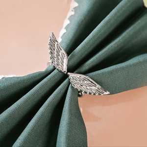 Ensemble de 6 anneaux de serviette de table classiques de luxe durables en laiton pur, largeur 5 cm, pour mariages et décoration de table de restaurant - Product Image 3