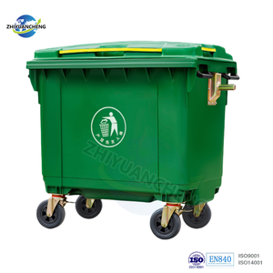 1100L Umweltfreundlicher Induktions-Mülleimer mit 4 Rädern, mobiler Recyclingbehälter, rollender Abfallbehälter für Plastik/Papier, für den Außenbereich, Zuhause, Hotel - Product Image 5