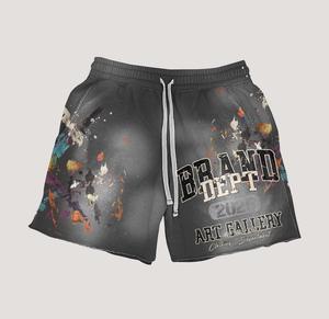 Conjuntos cortos personalizados de dos piezas, camiseta y pantalones cortos, ropa de calle, conjuntos cortos desteñidos por el sol, lavado con ácido, verano para hombres - Product Image 5