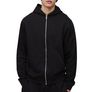 Sweats à capuche zippés en coton épais personnalisés par OEM pour hommes Sweat à capuche avec logo de haute qualité Fabricant de la saison d'hiver - Product Image 2