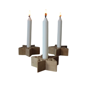 Ensemble de bougeoirs en bois 3 pièces de haute qualité pour la décoration intérieure pour les fêtes de mariage d'anniversaire de Noël en vente! - Product Image 2