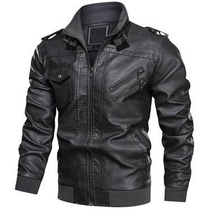 Vendedor superior transpirable a prueba de viento invierno cálido chaqueta de cuero para hombre cuello alto personalizable estilo de calle precio razonable - Product Image 1