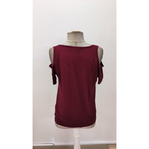 Blusa de Viscosa con Cuello en V y Hombros Descubiertos para Mujer, Marca Jane's, con Adornos de Piedras, Corte Regular Informal para Uso Diario - Product Image 6