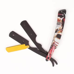 Rasoir pliant en acier inoxydable à bord droit Couteau de rasage pliant Rasoir droit - Product Image 4