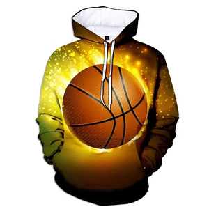 2023 New Men's Basketball <b>Hoodie</b> Casual <b>Oversized</b> Pullover Cool 3D Embroidery Knitted <b>Fleece</b> Long Sleeve Sportswear 100% Cotton - Product Image 5