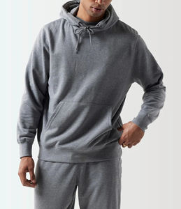 ชุดวอร์มไซส์ใหญ่พิเศษของผู้ชายชุด2ชิ้นเสื้อสวมหัวมีฮู้ดปักโลโก้ได้ตามต้องการ - Product Image 4