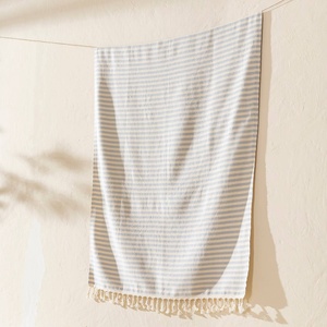 Onbasi Turkish Beach <b>Towel</b> Fine Stripe, 100% Cotton Peshtemal - Product Image 4