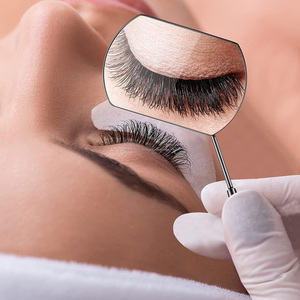 Eyelash Extension <b>Mirror</b> Lighted Round Silver Finish <b>Desktop</b> Stainless Steel New Arrivals - Product Image 4