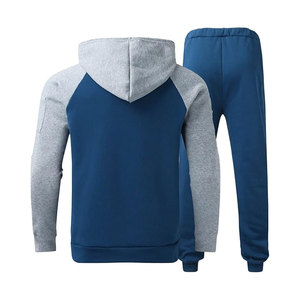 Ensembles de survêtements d'hiver pour hommes sur mesure de qualité supérieure, 100 % coton, motif uni, écologiques, col à capuche, respirants et légers - Product Image 2