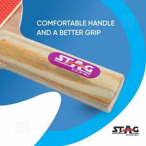 Ensemble de jeu de tennis de table Challenger emblématique de Stag, fabriqué en bois, caoutchouc et fibre de carbone pour les passionnés de sport - Product Image 5