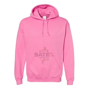 Sweat-shirts à capuche pour hommes de haute qualité, en molleton 100% coton, lourds, unis, avec logo brodé personnalisé, poche, style streetwear, coupe classique, lot de 2 - Product Image 1