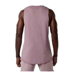 Camiseta sin Mangas para Hombre, Color Sólido, Cuello Redondo, Transpirable, Tejida, Informal, con Logotipo Estampado en la Parte Delantera - Product Image 6