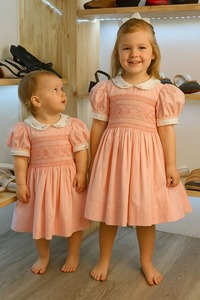 Smocked Clothing Manufacturer Vietnam Hand Smocked Children Clothing Baby Girls Dress Wholesale Smocked Dresses - Product Image 1