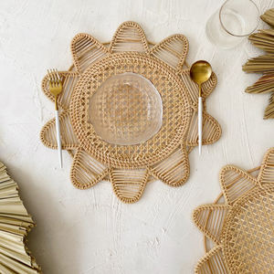 Los manteles individuales de ratán más vendidos, cargadores de ratán, vajilla, esteras de ratán hechas en Vietnam, comedor, fiesta, boda - Product Image 5