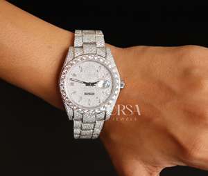 Reloj de pulsera DEF VVS1 Moissanite de alta calidad, probador de diamantes, estilo hip hop, raperos, relojes de moda, disponibilidad a granel - Product Image 4