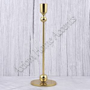 Échantillon gratuit Bougeoir en métal de luxe moderne Pot de lanterne plaqué or personnalisé Nouveau design pour les présentoirs de bougies élégants - Product Image 2