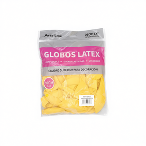 Palloncini in lattice Party Love 30 cm Giallo Limone 50 pz Sacchetto Decorativo - Product Image 2