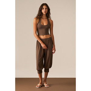 <span class=keywords><strong>Pantaloni</strong></span> Harem da <span class=keywords><strong>Donna</strong></span> in <span class=keywords><strong>Viscosa</strong></span> Morbida ed Elastica con Vita Elasticizzata di Ethiquet Hanoi - Product Image 5