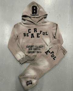 Conjuntos de Sudadera con capucha de peso pesado para hombre, Jersey personalizado, sudadera, pantalones de chándal, chándal transpirable de alta calidad, bordado personalizable - Product Image 4