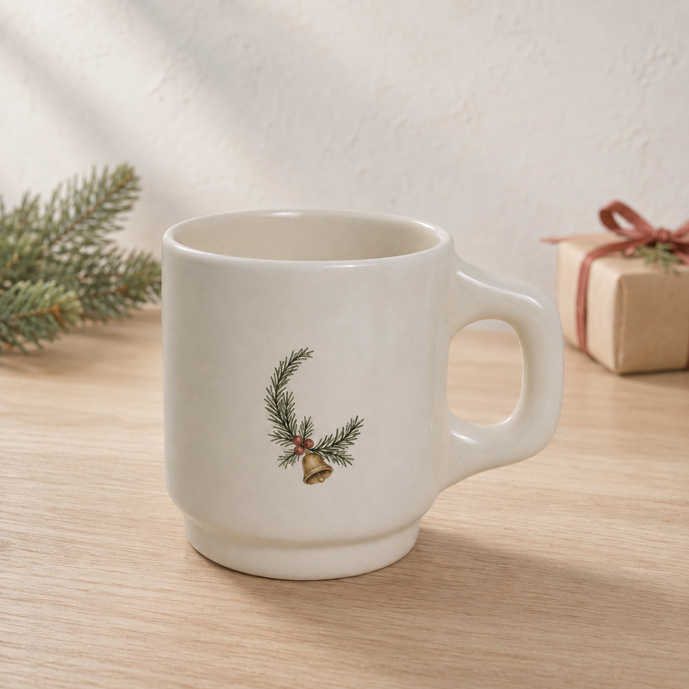 Cloche de sapin crème