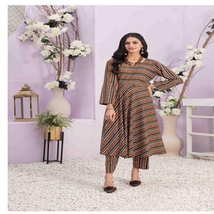 Haute qualité respirant lin dames Salwar Kameez robe Style pakistanais modeste solide impression conception droite naturel femmes - Product Image 3