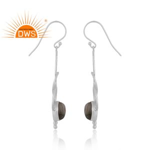 Pendientes colgantes de piedras preciosas de labradorita Natural de plata esterlina más vendidos Fabricante de joyería personalizada - Product Image 3