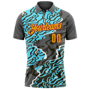 Camiseta Polo sublimada de hombre de alta calidad ropa OEM a granel camiseta Polo de hombre de manga corta por sublimación - Product Image 2
