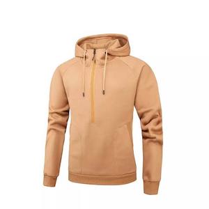 เสื้อฮู้ดซิปครึ่งตัวผู้ชาย สไตล์สตรีทแวร์ สำหรับฤดูหนาว คุณภาพสูง ผลิตตามสั่ง ขายดี ผ้าฟลีซคอตตอน 100% สีตามสั่ง - Product Image 2