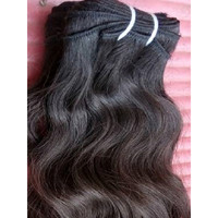 Extensions de cheveux indiens Remy naturels noirs, qualité 12A, ondulés, double trame, tissage à la machine, en vrac, sans perte, permanentables