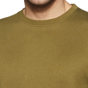 Sweat-shirt à col rond pour hommes 100% coton de haute qualité OEM surdimensionné polaire lourde hiver 3XL solide col rond bouffée teint uni - Product Image 6