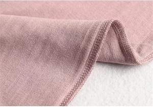 100% coton dames T-Shirts col haut couleur unie coupe ajustée femmes t-shirt décontracté court numérique uni teint Jersey avec Logo - Product Image 5