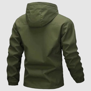 Veste coupe-vent imperméable et respirante pour homme, légère, softshell, col montant, fermeture éclair sur le devant, réfléchissante, style urbain - Product Image 6