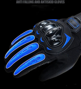 Gants de moto pour hommes de couleur unie Gants de moto de vêtements de sport pour hommes Gants de moto de haute qualité - Product Image 6
