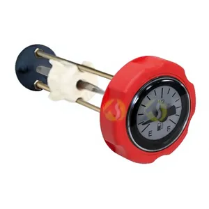 Capuchon de jauge de niveau de carburant rouge 125 mm, jauge de réservoir de carburant, pièces de rechange pour générateur en plastique, acier, laiton pour diesel et fluides - Product Image 1