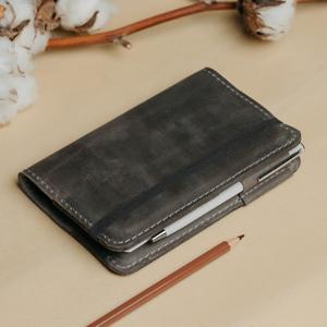 Étui pour carnet A5 en cuir véritable lisse, résistant aux odeurs, robuste et confortable, rechargeable, pour usage professionnel - Product Image 1