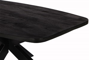 Table de salle à manger moderne de style industriel CT ovale 120x70 Portable manguier 25 + 25MM pied d'araignée 80x40MM pour l'ameublement de maison - Product Image 2