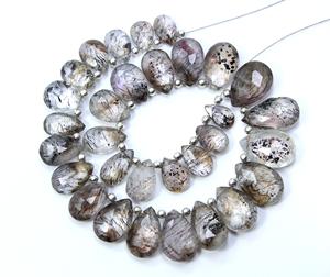 ลูกปัดลูกแพร์เจียระไนพลอยสีม่วงขนาด8นิ้วพลอยหลวมธรรมชาติสำหรับทำเครื่องประดับ - Product Image 6